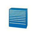 Lista International ListaÂ 9 Drawer Shallow Depth Cabinet - Bright Blue, Master Keyed XSHS0900-0901BBMA